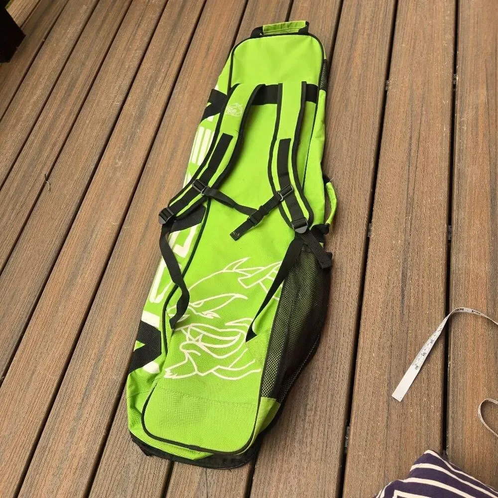Voodoo Hockey Bag green and black back pack straps easy carry, pockets